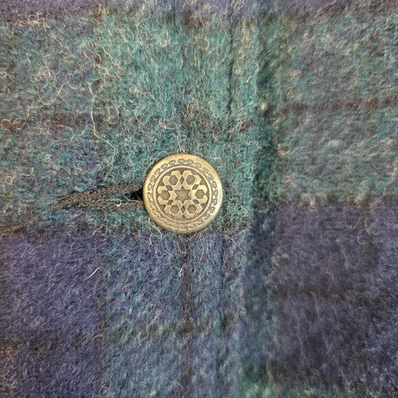 Woolrich Womens Wool Black Watch Tartan Plaid Barn Jacket L USA 90s Deadstock - Picture 8 of 10